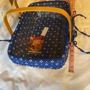 Longaberger Small Gathering Basket w/Liner & Prot